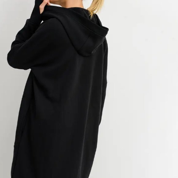 ✖️LAST 1 BUNNY LS CARDIGAN WITH HOODIE | BLACK - Picture 7 of 9